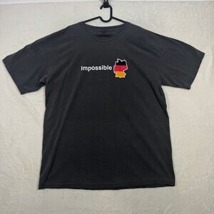Comfort Colors T-Shirt Mens XL Black Impossible Germany Map Graphic Heavyweight